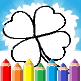 4 Leaf Clover Coloring Page
