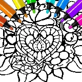 Abstract Heart Coloring Pages