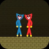 Red and Blue Stickman Huggy