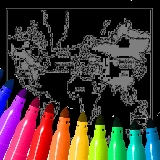 World Map Coloring For Kids
